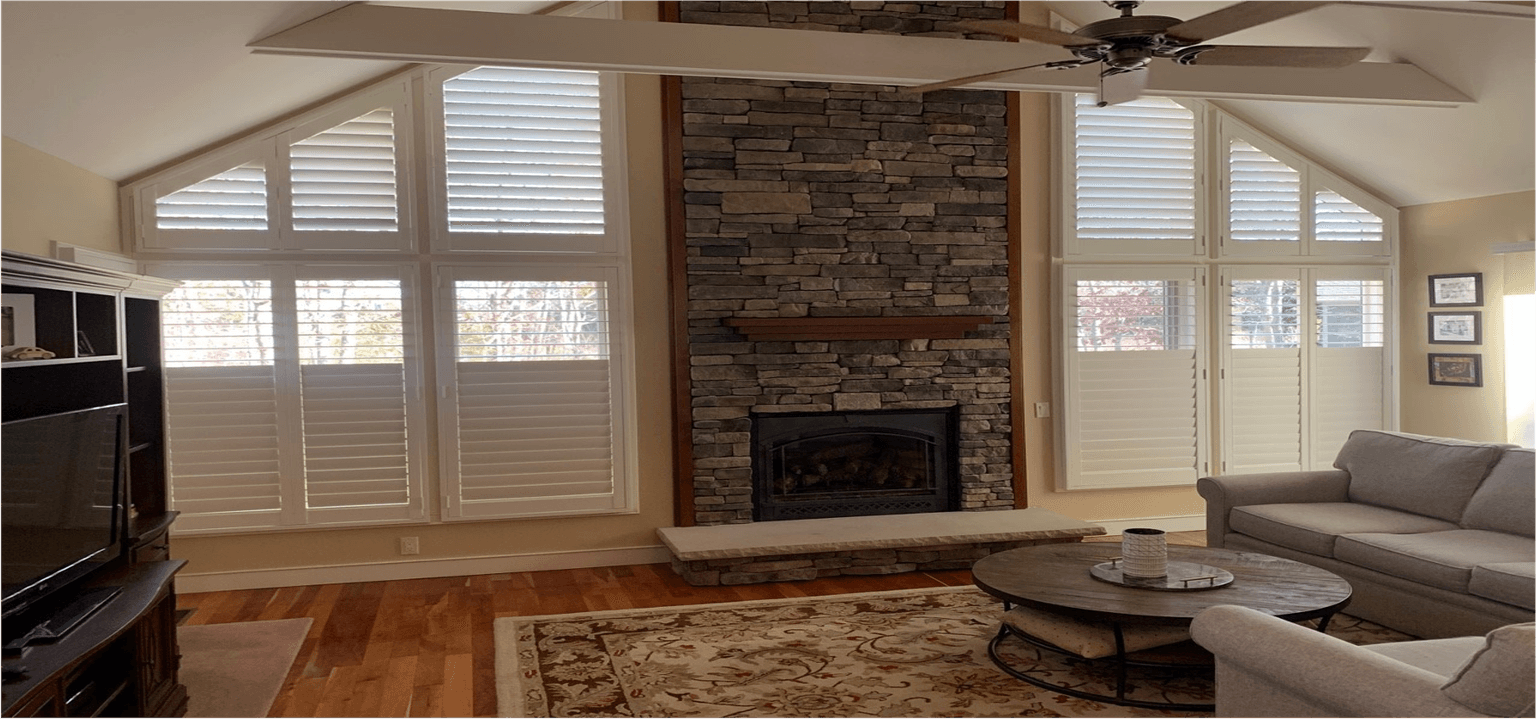 Luxury interior with plantation shutters